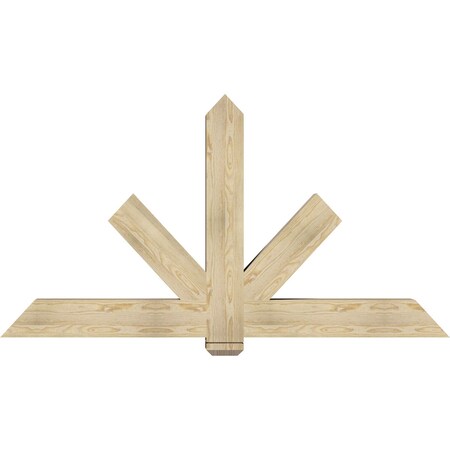Ekena Millwork Kennewick Rough Sawn Timber Gable Bracket, Douglas Fir, 72"W x 39"H x 6"D x 6"F, 13/12 Pitch GBW072X39X0606KEN00RDF